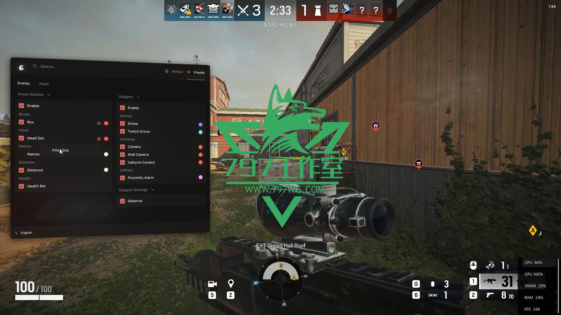 彩虹6号辅助【CLA】透视自瞄道具透